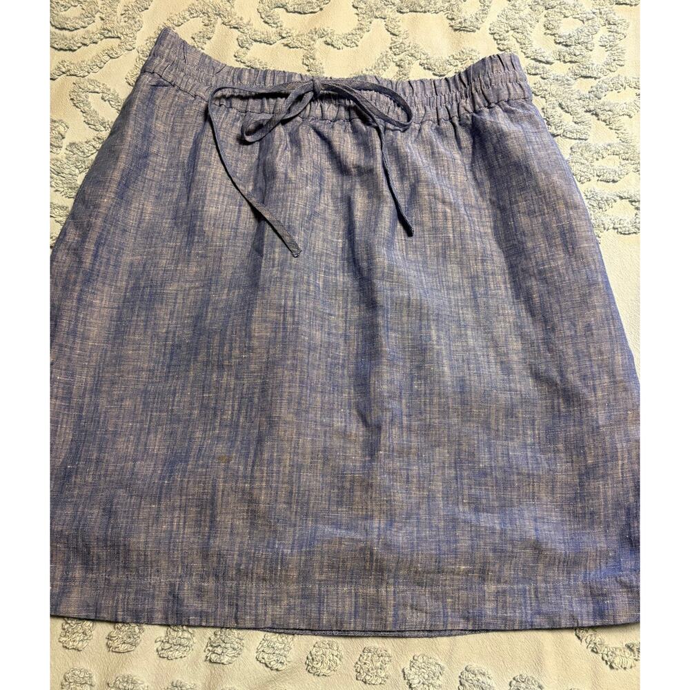 Talbots Blue Linen Skirt Sz Small